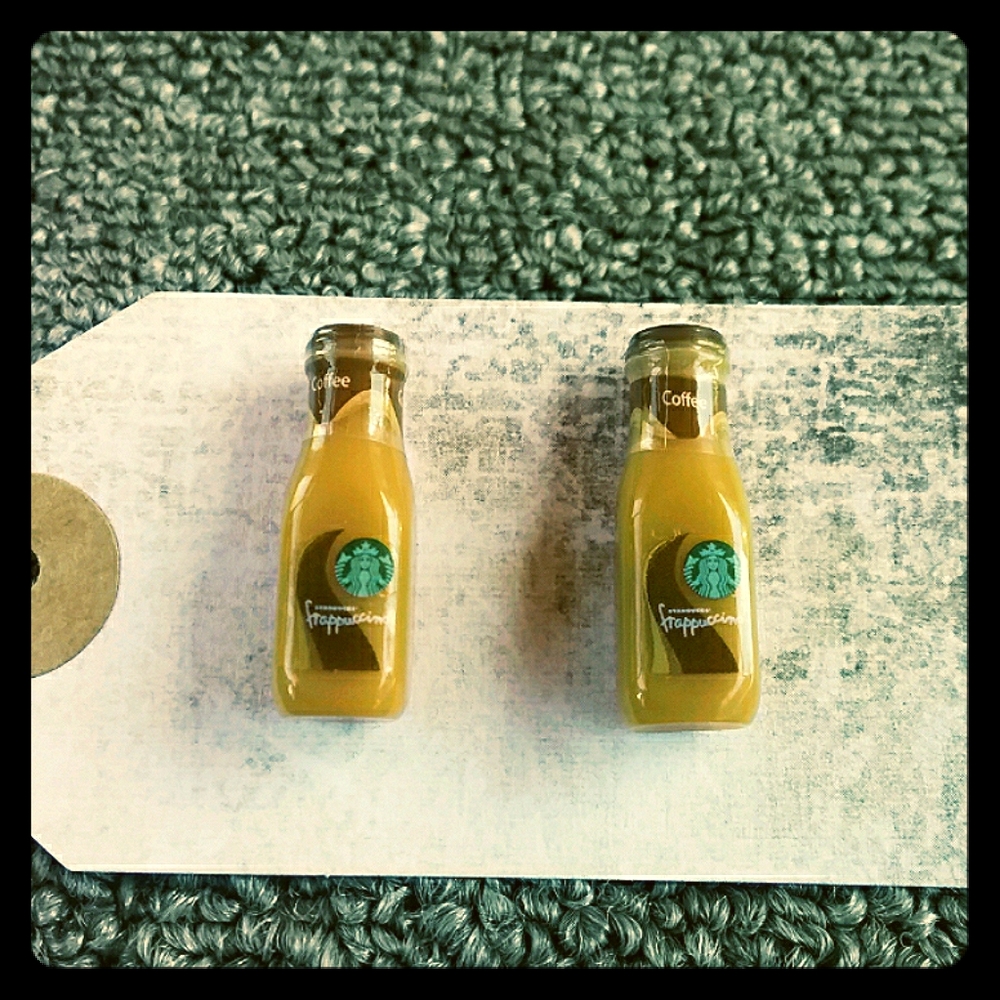 Bottled Starbucks Mocha Frap Earrings
